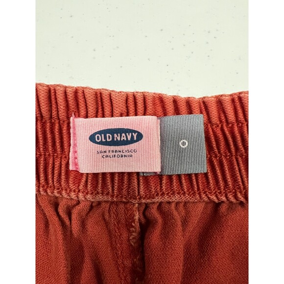 Old Navy Women's Surplus Shorts 4" Inseam Elastic Waist Orange Red Size 0 - Picture 3 of 9